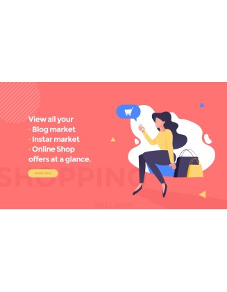 Mobile Open Market Application Animated Slides in PowerPoint