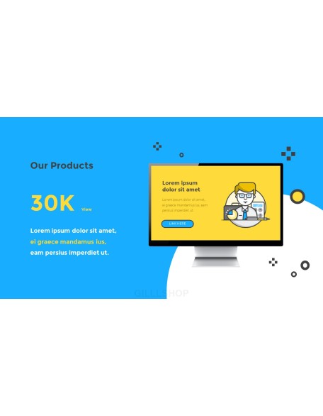Flat Design Layout Pitch Deck animated Template powerpoint animation
