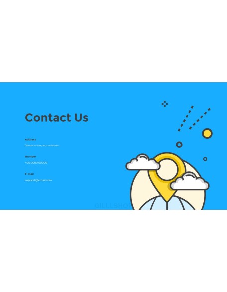 Flat Design Layout Pitch Deck animated Template powerpoint animation