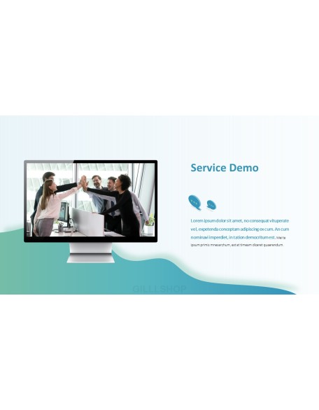 Simple Wave Background Pitch Deck Animated Design powerpoint animation