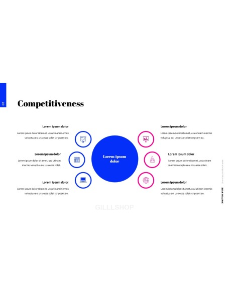 Simple Color Pitch Deck Template Animated Slides powerpoint animation