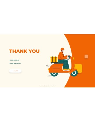 Online Delivery Service Pitch Deck powerpoint animation template