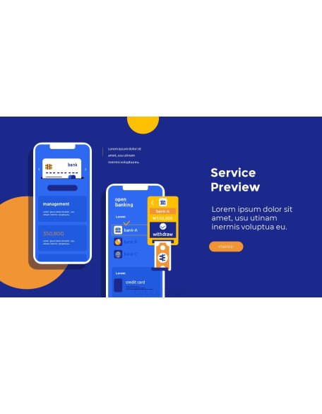 Open Banking Service Pitch Deck Animated Slides in PowerPoint