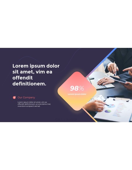 Modern Neon Glass Background Business Presentation Animated Slides