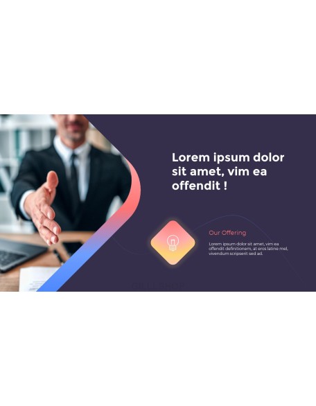 Modern Neon Glass Background Business Presentation Animated Slides
