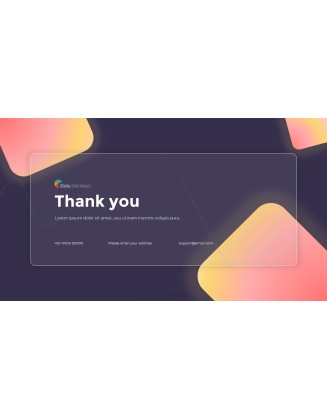 Modern Neon Glass Background Business Presentation Animated Slides