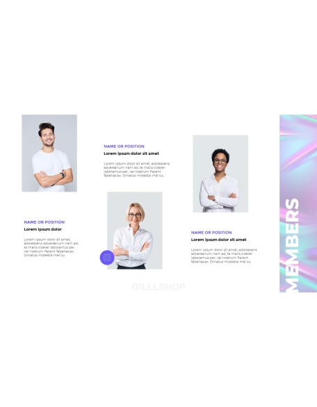 Holographic Pitch Deck Theme animated PowerPoint Templates