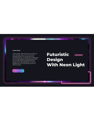 Animated Templates - Futuristic Neon Concept Pitch Deck