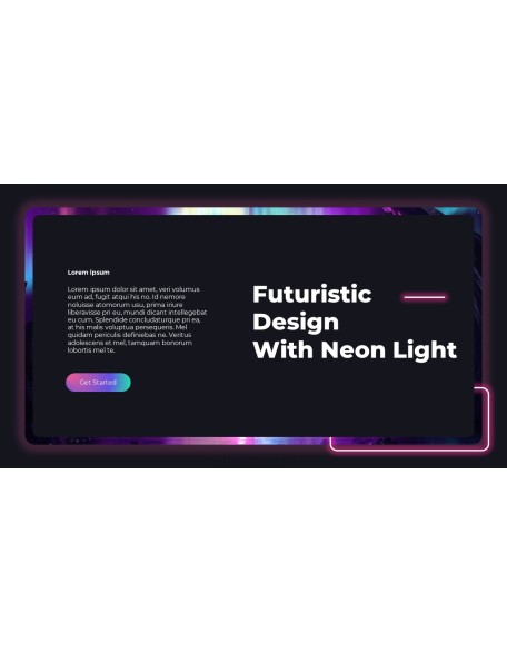 Animated Templates - Futuristic Neon Concept Pitch Deck