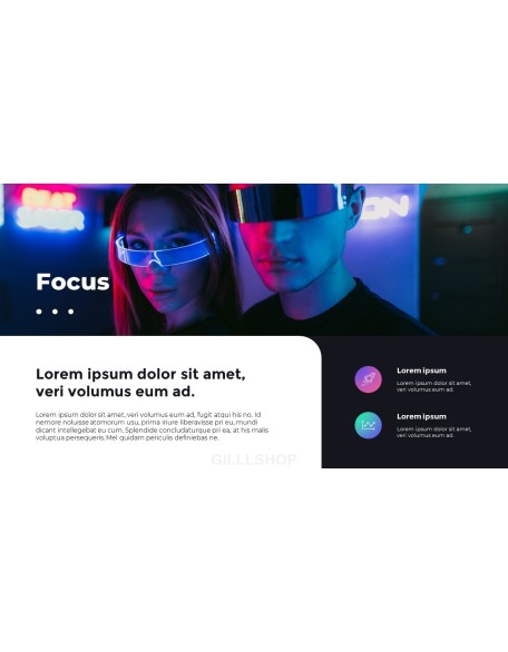 Animated Templates - Futuristic Neon Concept Pitch Deck