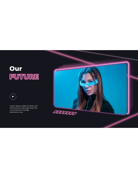 Animated Templates - Futuristic Neon Concept Pitch Deck