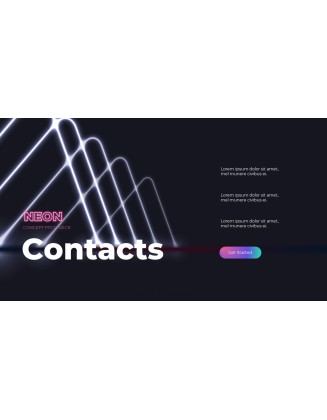 Animated Templates - Futuristic Neon Concept Pitch Deck