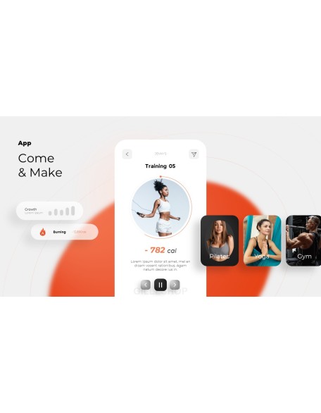 Fitness Mobile App Service Presentation Animated Slides