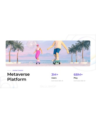 Create New Metaverse Avatar World powerpoint animation template