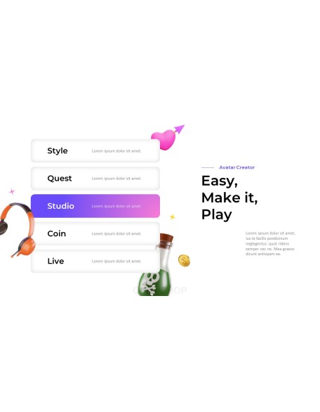 Create New Metaverse Avatar World powerpoint animation template