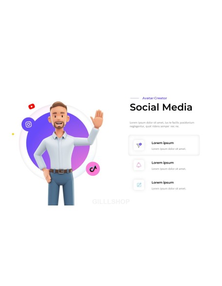 Create New Metaverse Avatar World powerpoint animation template
