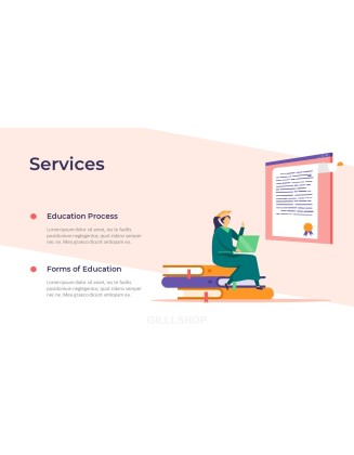 Online Education Illust Pitch Deck Animated Slides in PowerPoint
