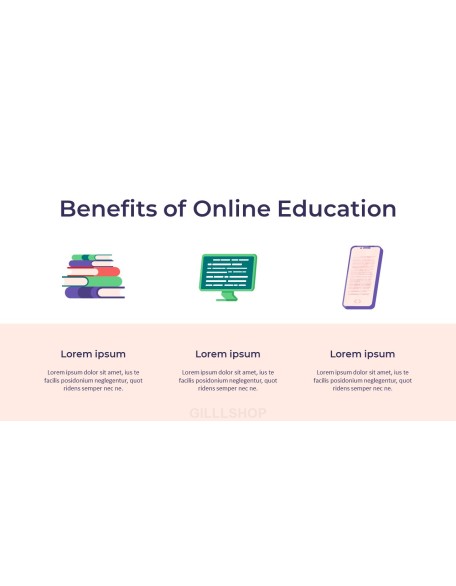 Online Education Illust Pitch Deck Animated Slides in PowerPoint