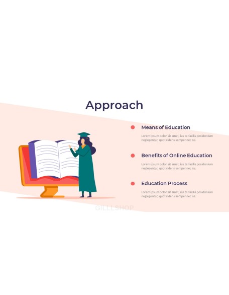Online Education Illust Pitch Deck Animated Slides in PowerPoint