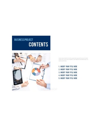 Business Project Simple PowerPoint Template Design