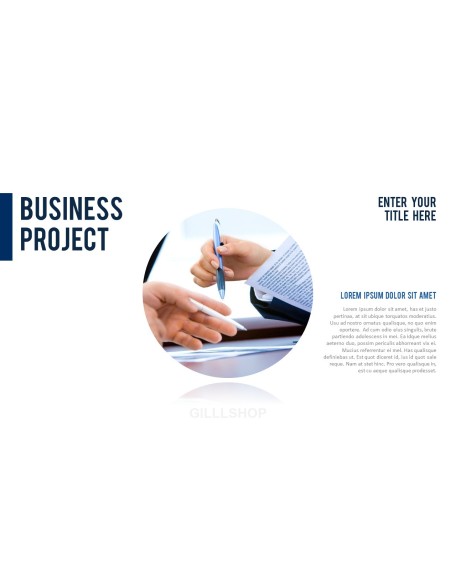 Business Project Simple PowerPoint Template Design