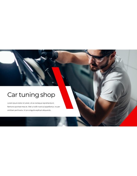 Car Tuning Shop Easy PowerPoint Design