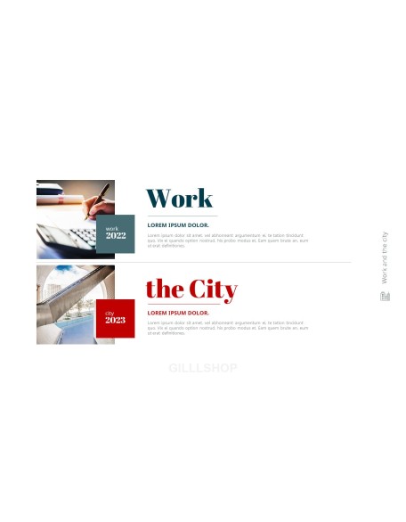Work and the City PowerPoint Templates for Presentation