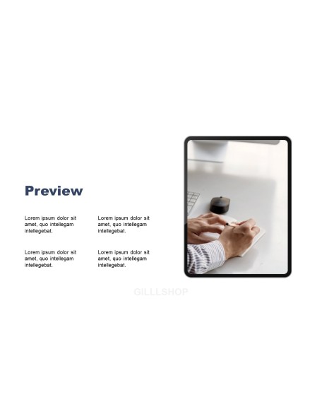 Minimalist Project presentation slide design