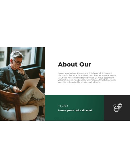 Business Project Minimal presentation slide design