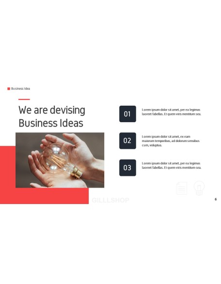 Business Idea template design