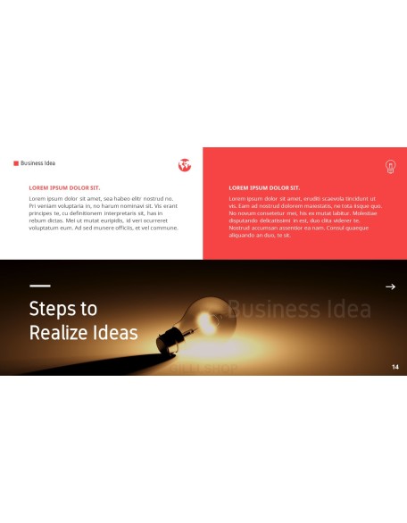 Business Idea template design