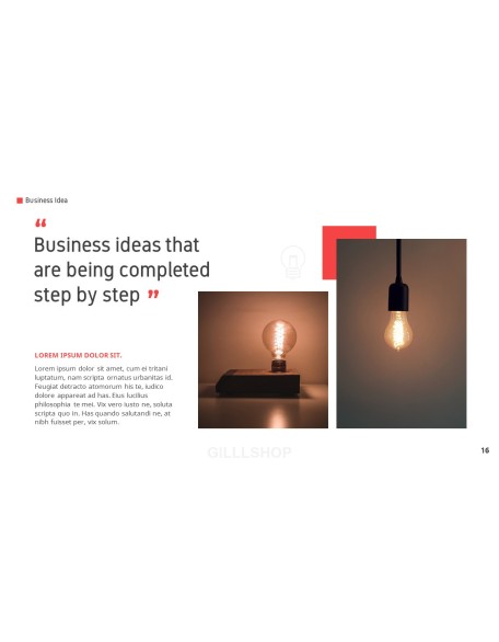 Business Idea template design