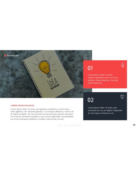 Business Idea template design