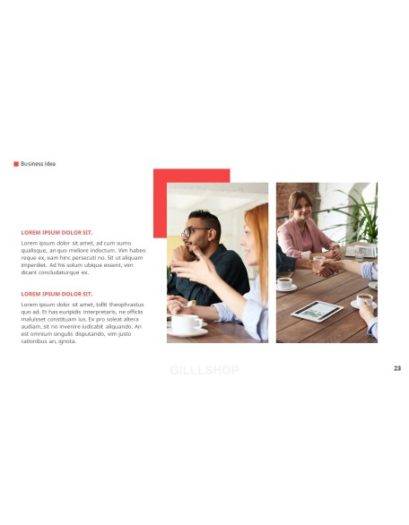 Business Idea template design