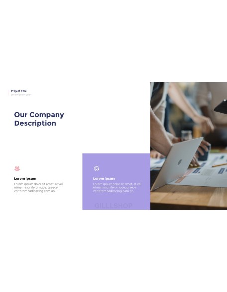 Simple Pattern Background Project Deck PowerPoint Business Templates