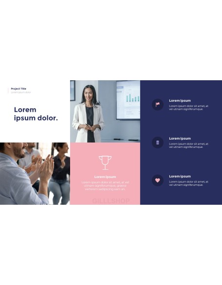 Simple Pattern Background Project Deck PowerPoint Business Templates