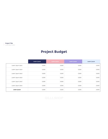 Simple Pattern Background Project Deck PowerPoint Business Templates