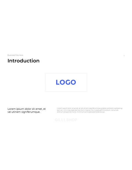 Simple Business Overview template powerpoint