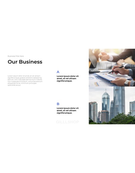 Simple Business Overview template powerpoint