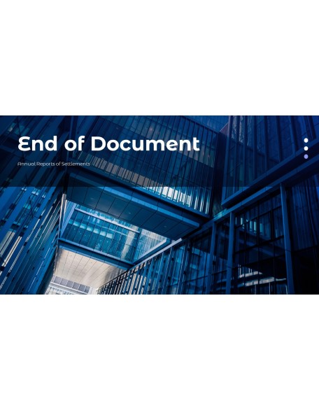 Annual Reports of Settlements slide powerpoint
