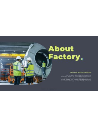 Factory Industrial annual report ppt template