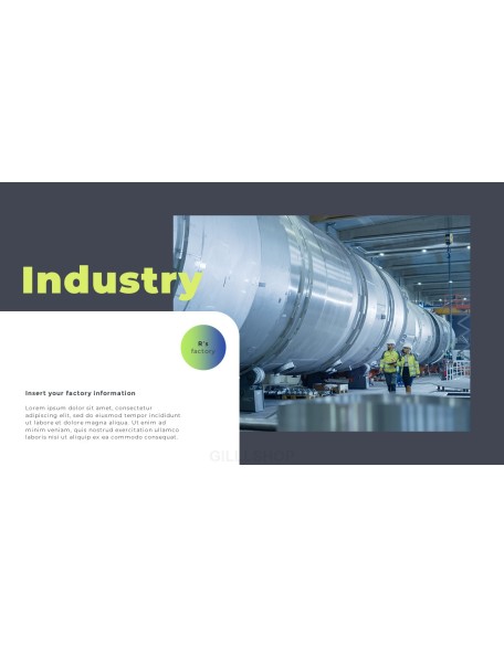 Factory Industrial annual report ppt template