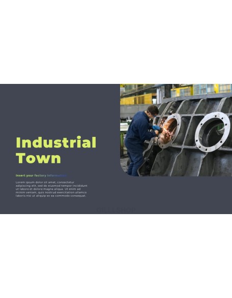 Factory Industrial annual report ppt template