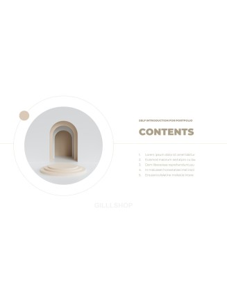 Self Introduction for Portfolio presentation slide design