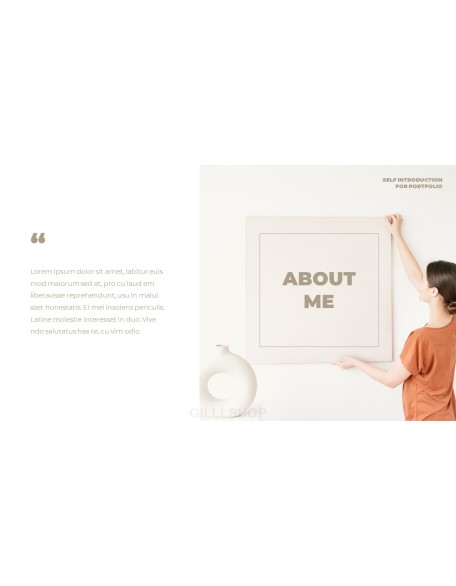 Self Introduction for Portfolio presentation slide design