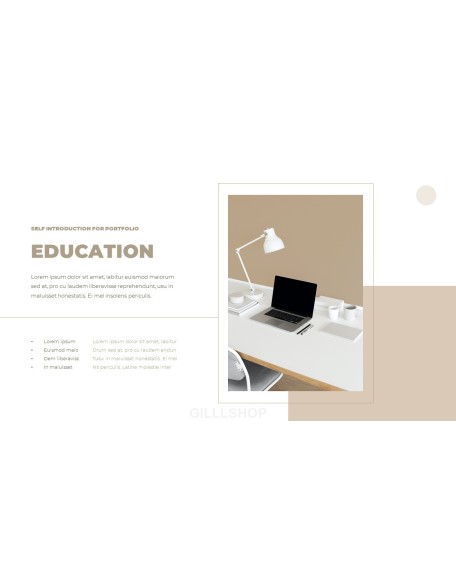 Self Introduction for Portfolio presentation slide design