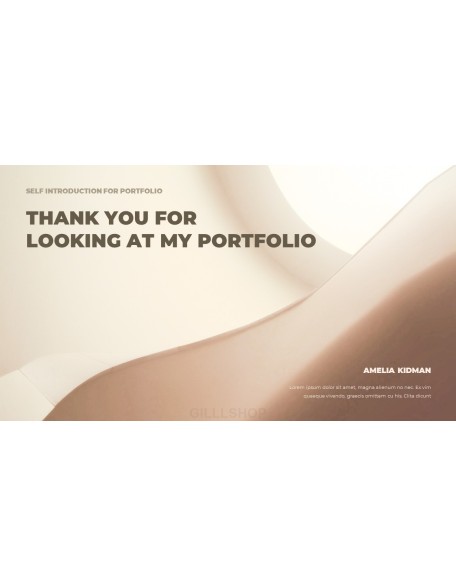 Self Introduction for Portfolio presentation slide design