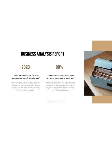 Business Analysis Report PPT Templates Design