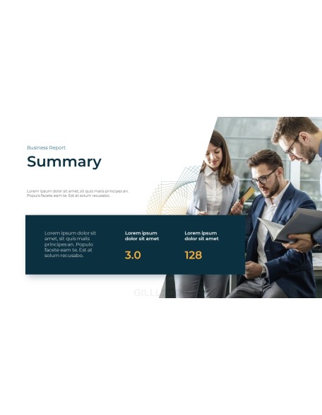 Business Report Abstract PPT Design Templates