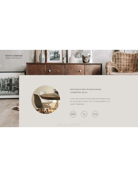 Wood Furniture elegant powerpoint templates